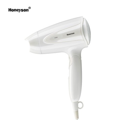 Honeyson hot quality hotel white foldable handle full head hair dryer